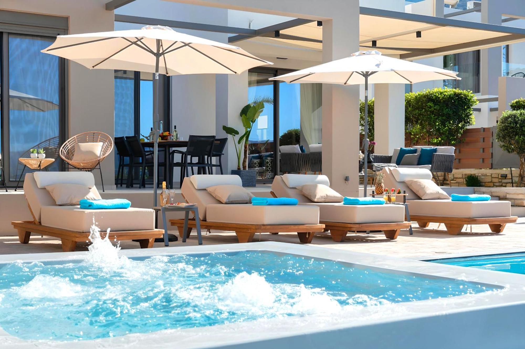 Minoas Villas Heated Pool Kournas Bagian luar foto