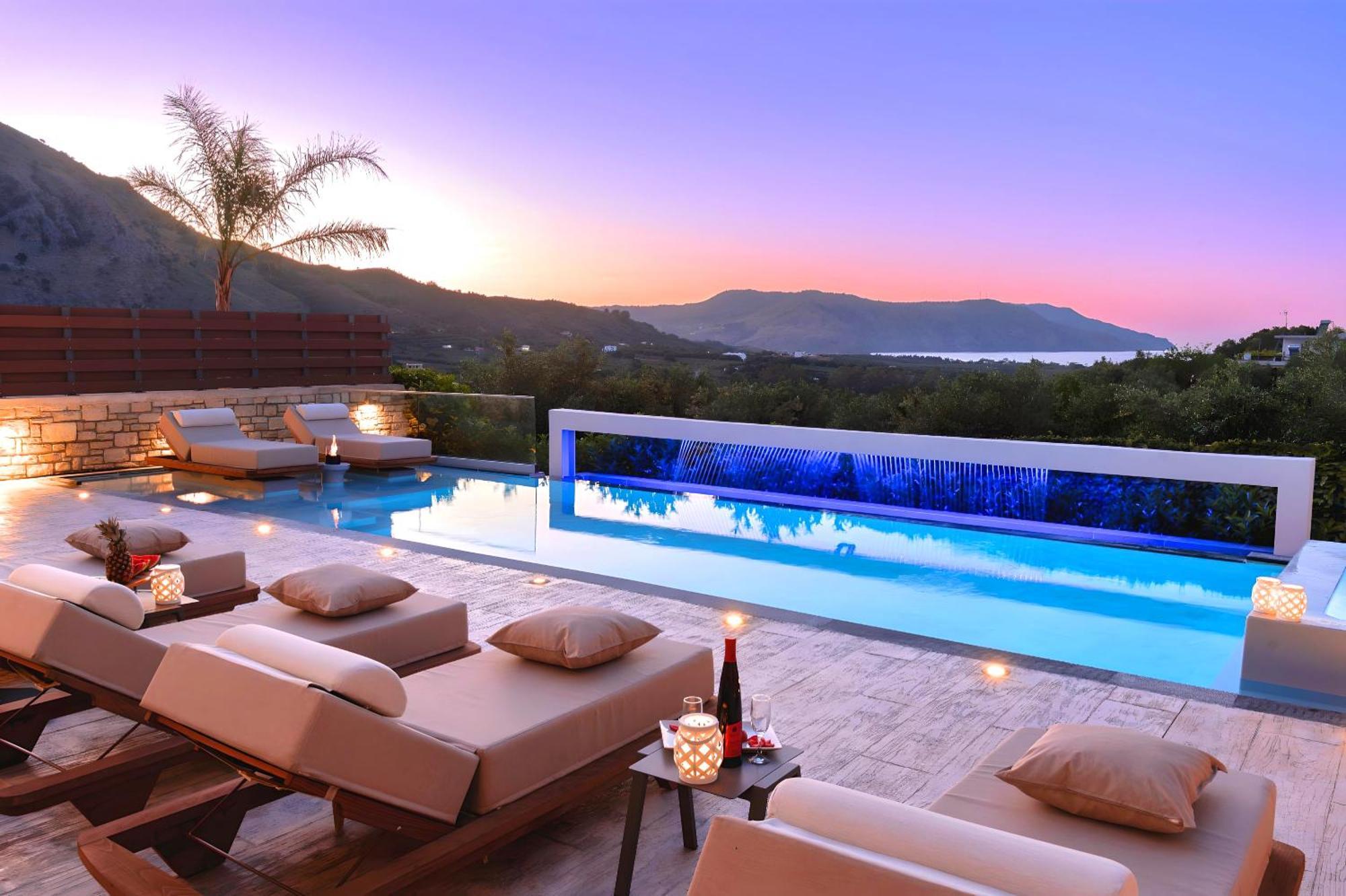 Minoas Villas Heated Pool Kournas Bagian luar foto