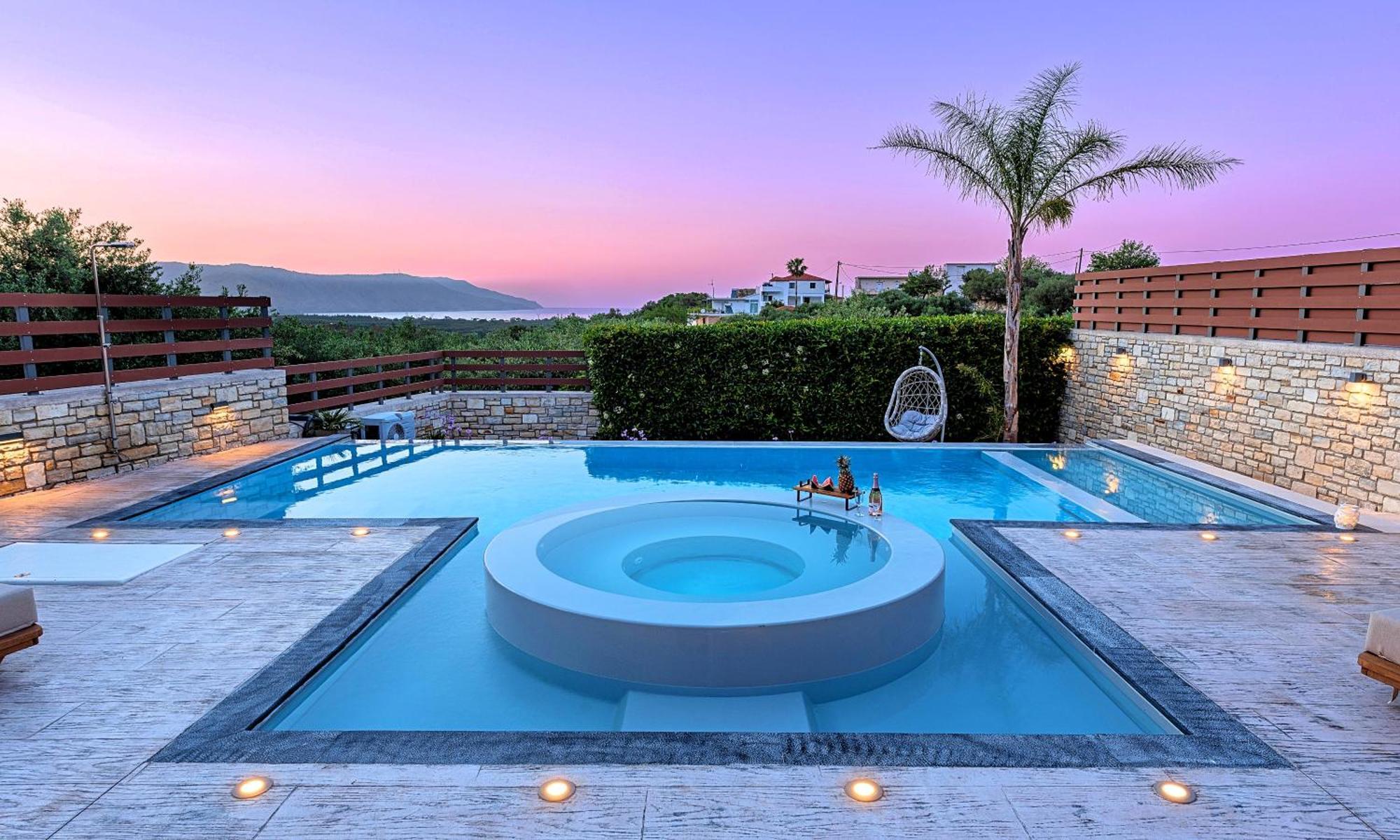 Minoas Villas Heated Pool Kournas Bagian luar foto