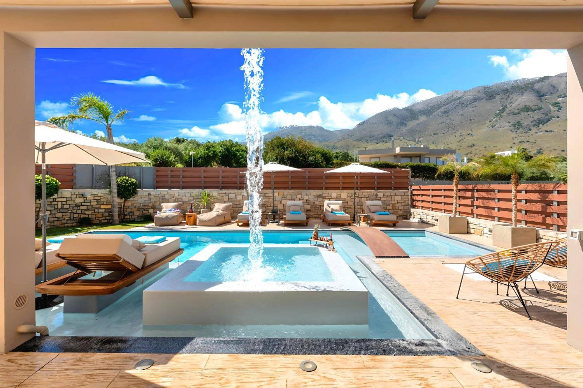 Minoas Villas Heated Pool Kournas Bagian luar foto