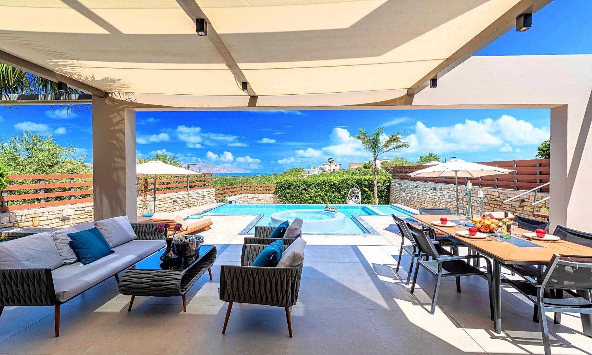 Minoas Villas Heated Pool Kournas Bagian luar foto